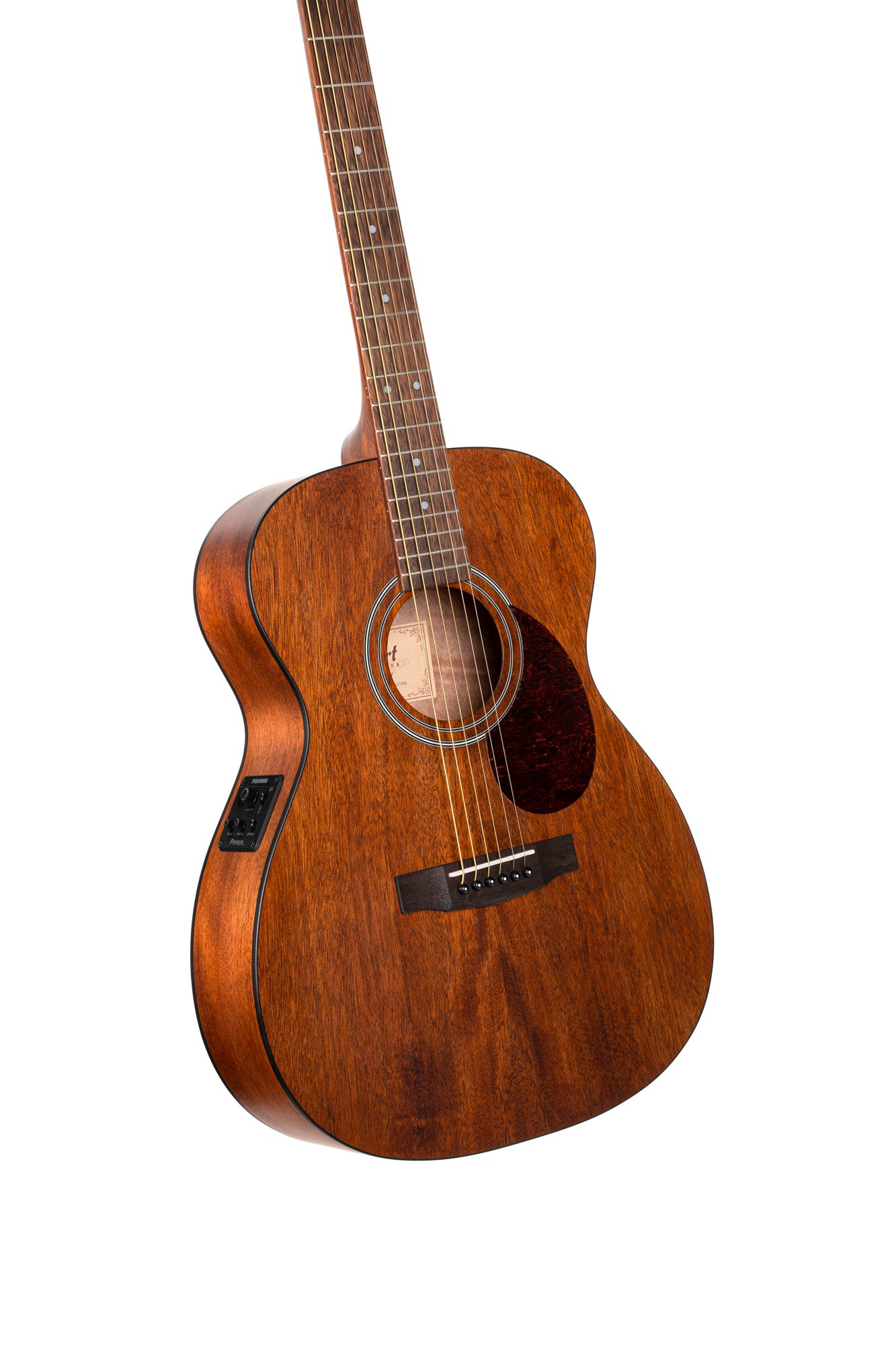 L60MF, forme Orchestra Model, table acajou massif, fond & éclisses acajou, touche laurier ou merbau, EQ Fishman, naturel