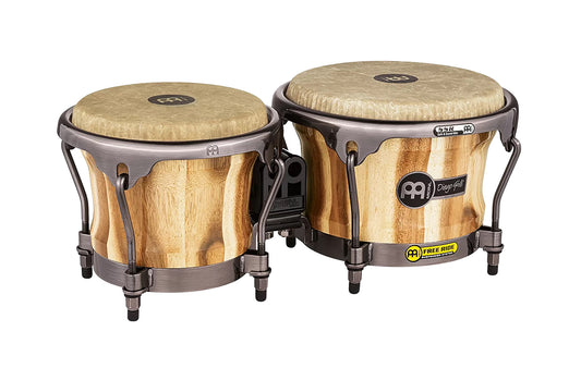 BONGOS MEINL ARTIST DIEGO GALE, 7" & 8 1/2 FÛT EN BOIS DE CHAMCHURI, PEAUX REMO FIBERSKIN, FINITION NATURELLE