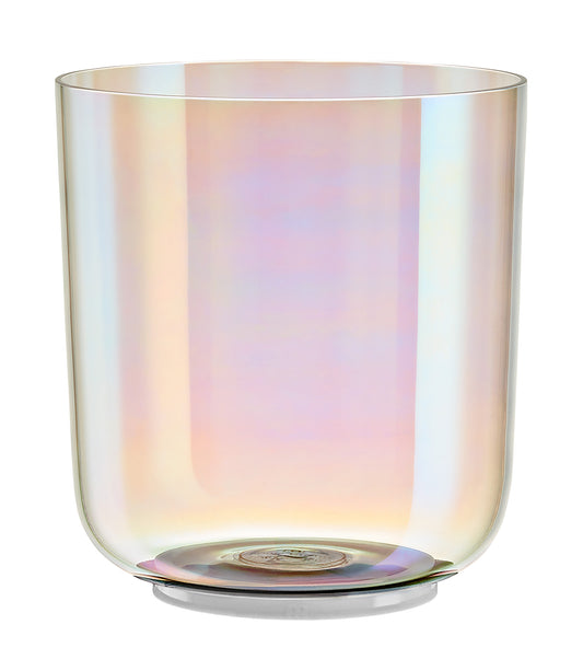 SINGING BOWL SONIC ENERGY ESSENCE CRYSTAL 6" NOTE E4, TRANSPARENT, CHAKRA PLEXUS SOLAIRE