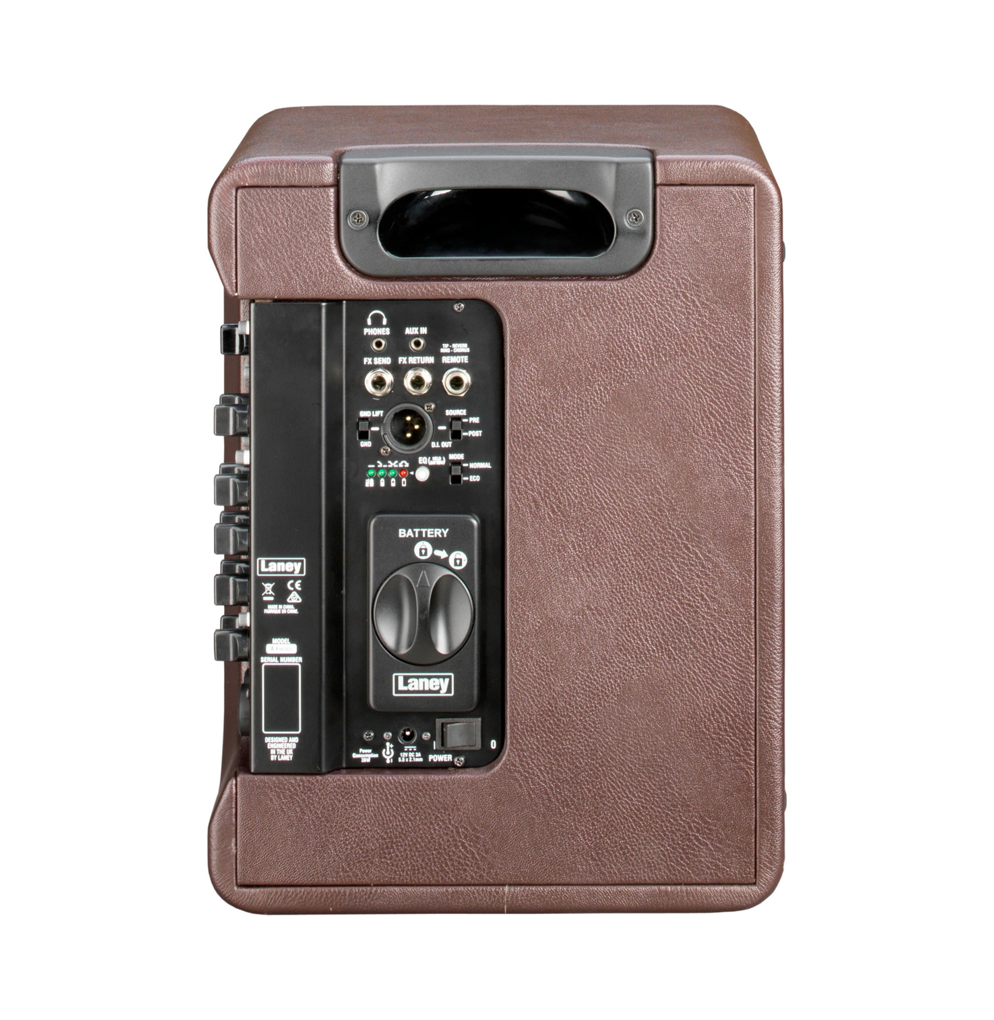 Ampli guitare acoustique 60W (Classe D) A-Fresco-2, HP 8" double cône, 2 canaux identiques, alimenté par accu Li-Ion inclus
