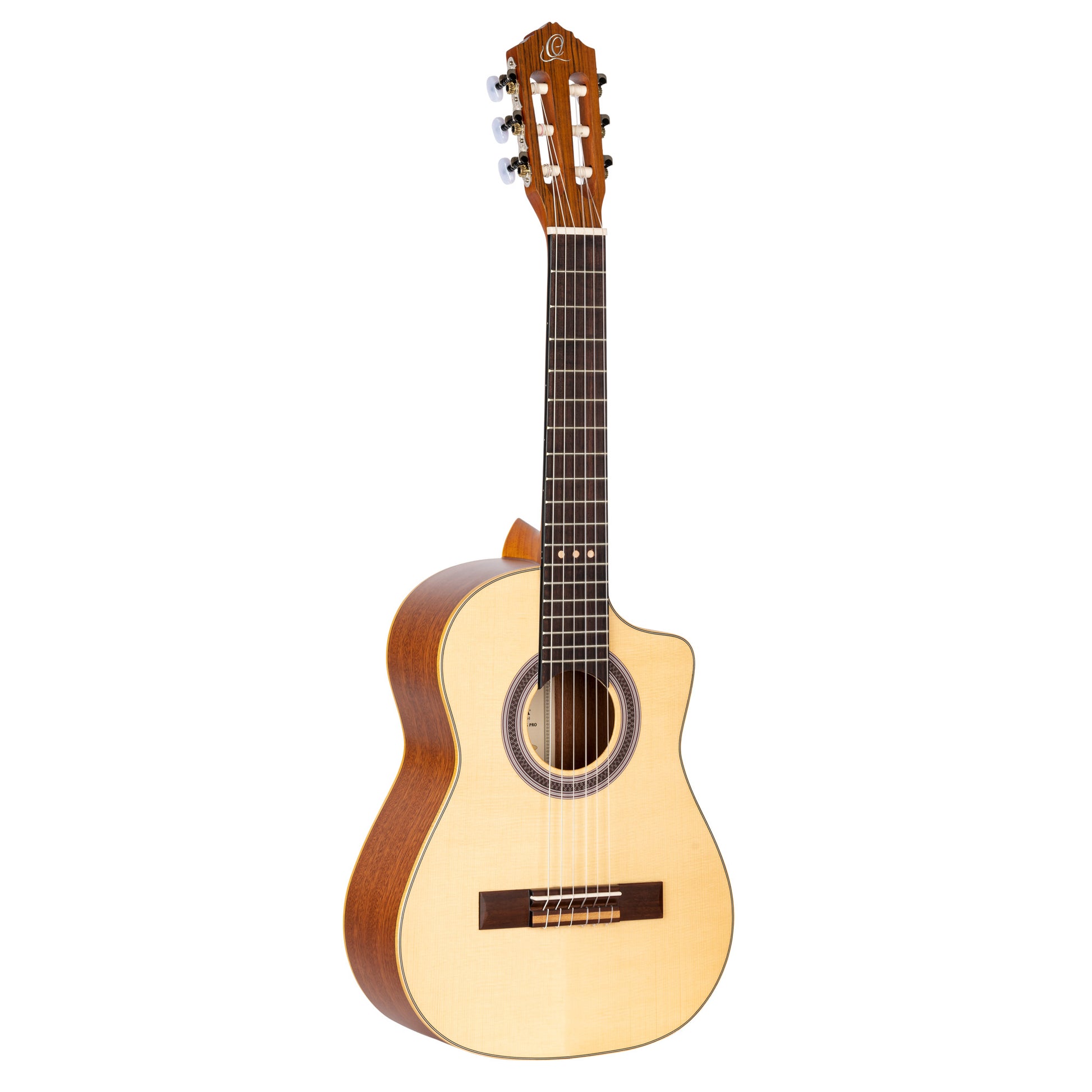 RQ38, Requinto, table épicéa Engelmann massif, fond & éclisses sapele, profondeur de caisse 110mm, sillet 50 mm, naturel satiné