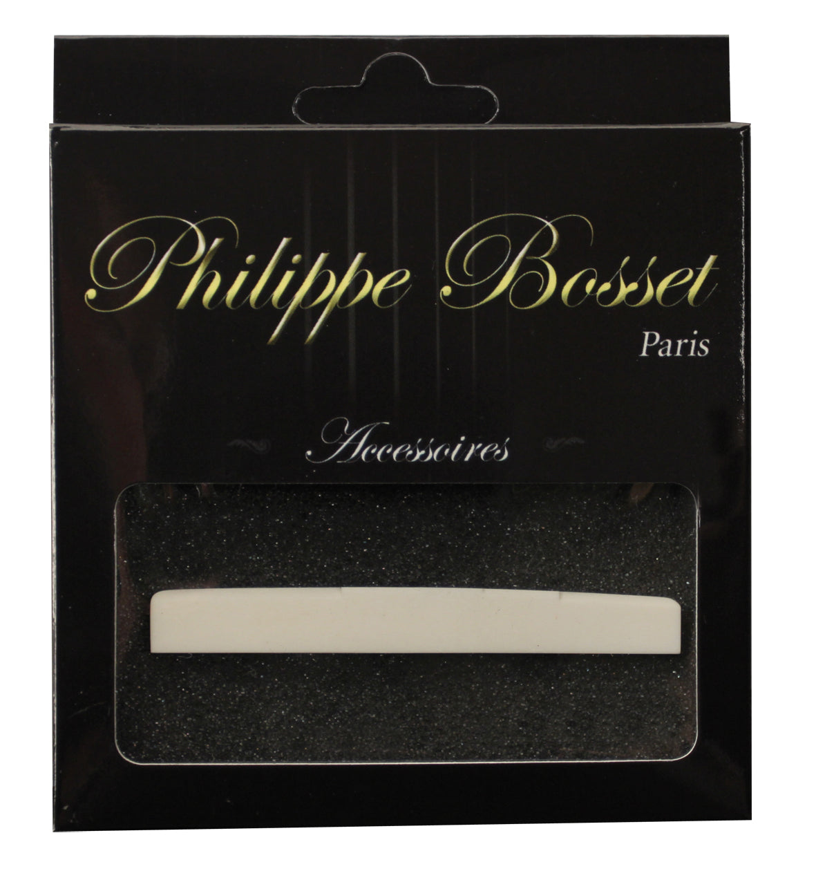 Sillet de chevalet pour guitare classique, compensé, os (80 x 3 x 9 mm)