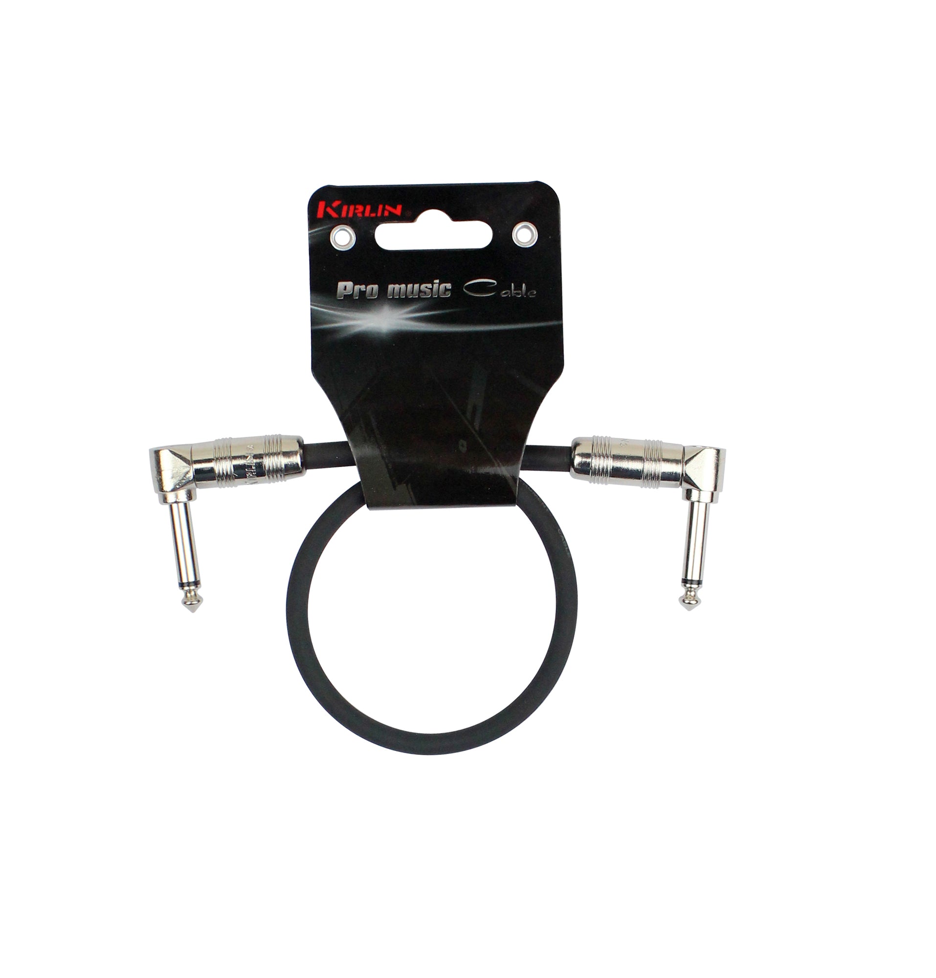 Câble patch ENTRY Jack mono coudé/Jack mono coudé, 0.30 mètres, noir