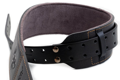 Courroie modèle BACKBEAT LIBERTY, extérieur cuir, largeur 6 cm, longueur 95 à 150 cm, porte-médiators intégré, noir