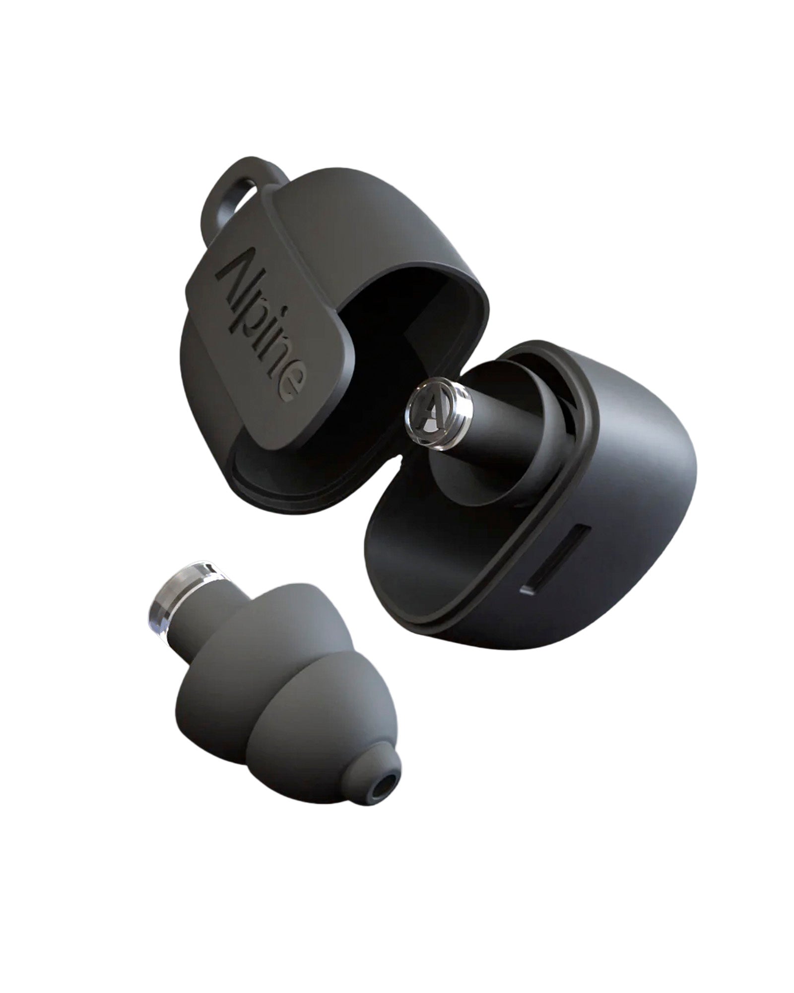 PartyPlug Pro, deux bouchons d'oreilles universels thermoplastiques, atténuation 21 dB, 3 embouts, étui, noir