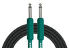 Kirlin IPCH241HGR3BK Cable Guitare 3M Jack Jack Vert