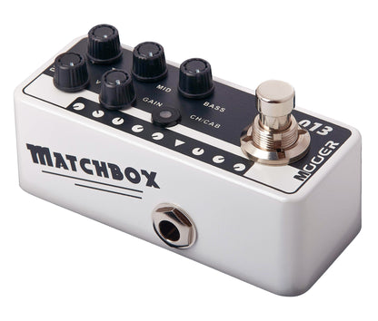 Pédale MATCHBOX, préampli numérique type American Classic combo 30W, deux canaux, EQ 3 bandes par canal, noir et blanc