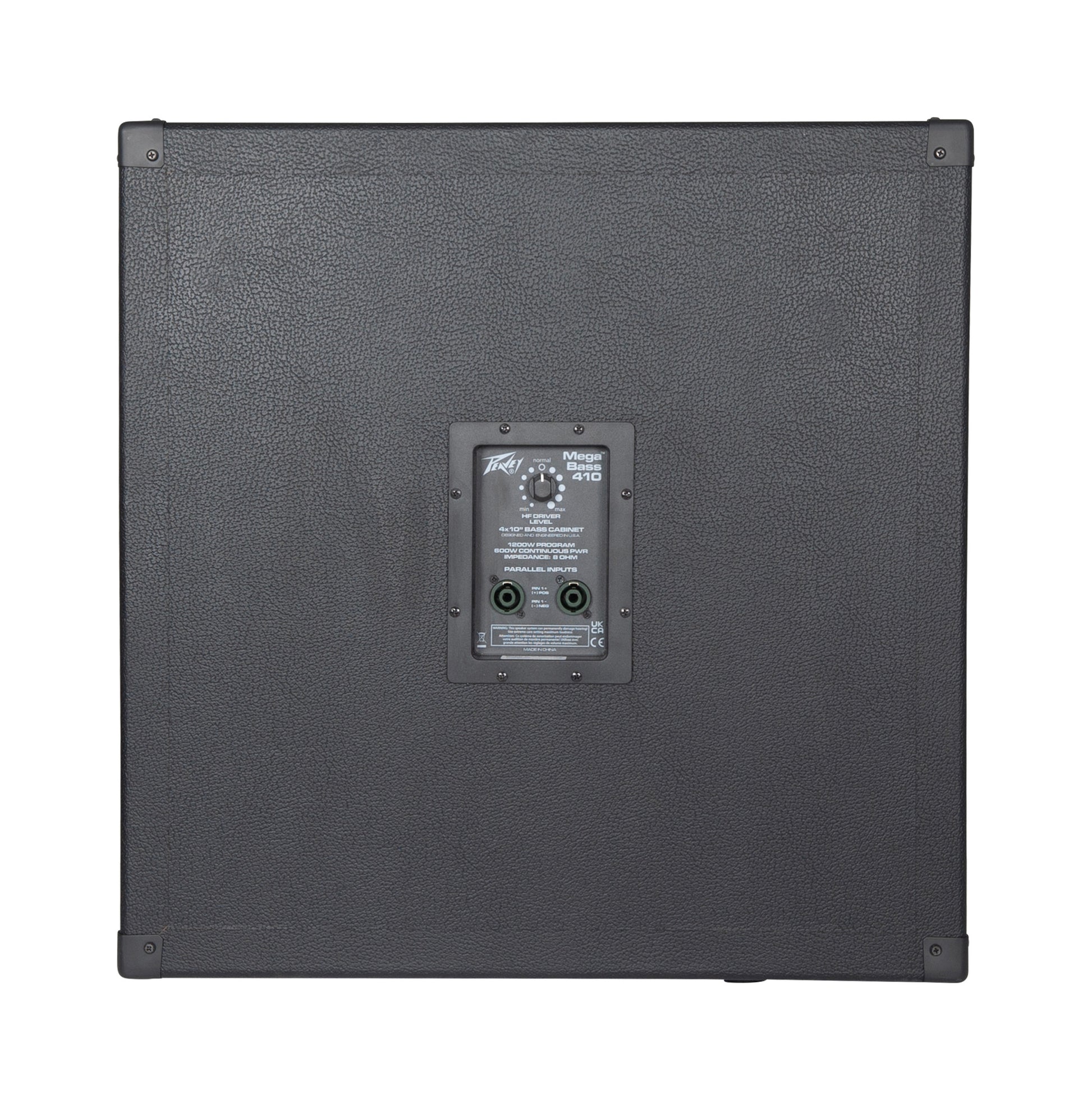 Enceinte basse amplifiée Megabass 410, 600W, HP 4x 10", HP Peavey Custom Design Ceramic, finition noir