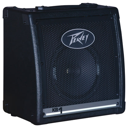 Ampli clavier 15W, HP 1x 8", 2 canaux, EQ 2 bandes, 2 entrées ligne, sortie casque, finition noir