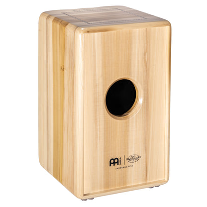 CAJON MEINL ARTISAN FANDANGO, FAÇADE AVANT INDIAN HEARTWOOD, CORPS EN BOIS MASSIF ET PEUPLIER 15MM, 2 SETS DE 8 CORDES INTERNE