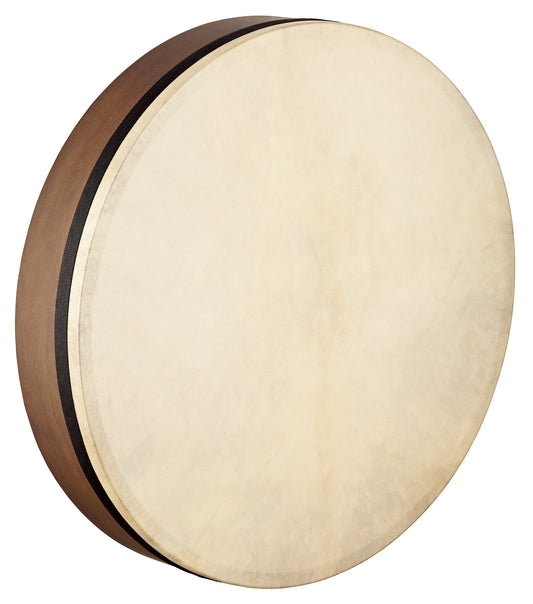 Mizhar Artisan 22"x4", corps hévéa, peau chèvre sélec., accordage interne, emplacement pouce, chanfrein spécial, Walnut Brown