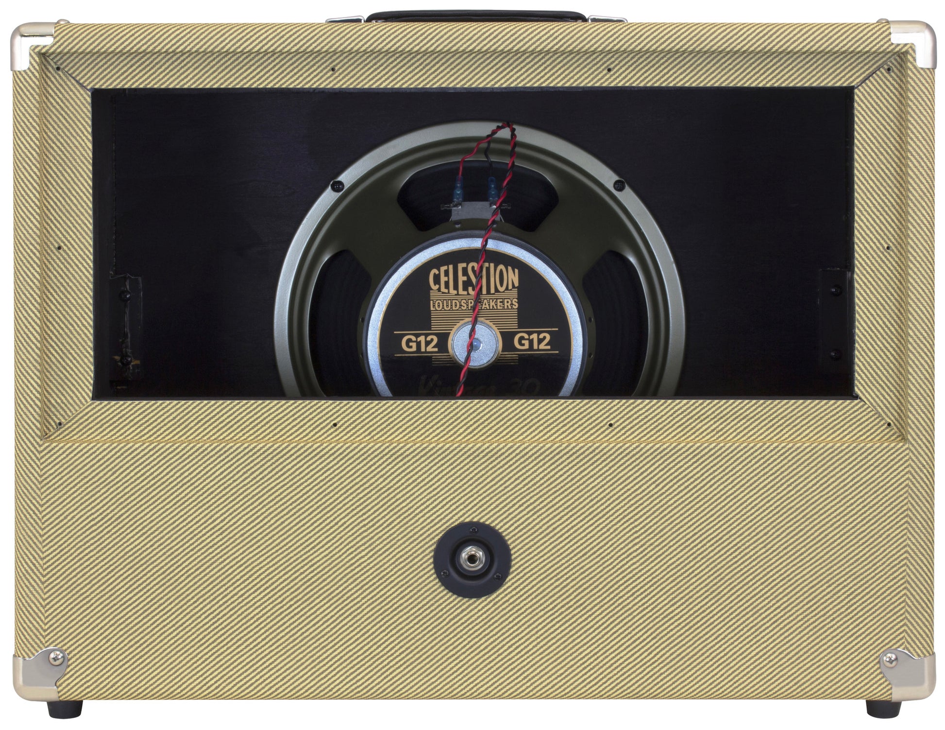 Enceinte guitare 60W, HP 1x 12" Celestion Vintage 30, fond convertible en configuration ouvert/ fermé, finition Tweed