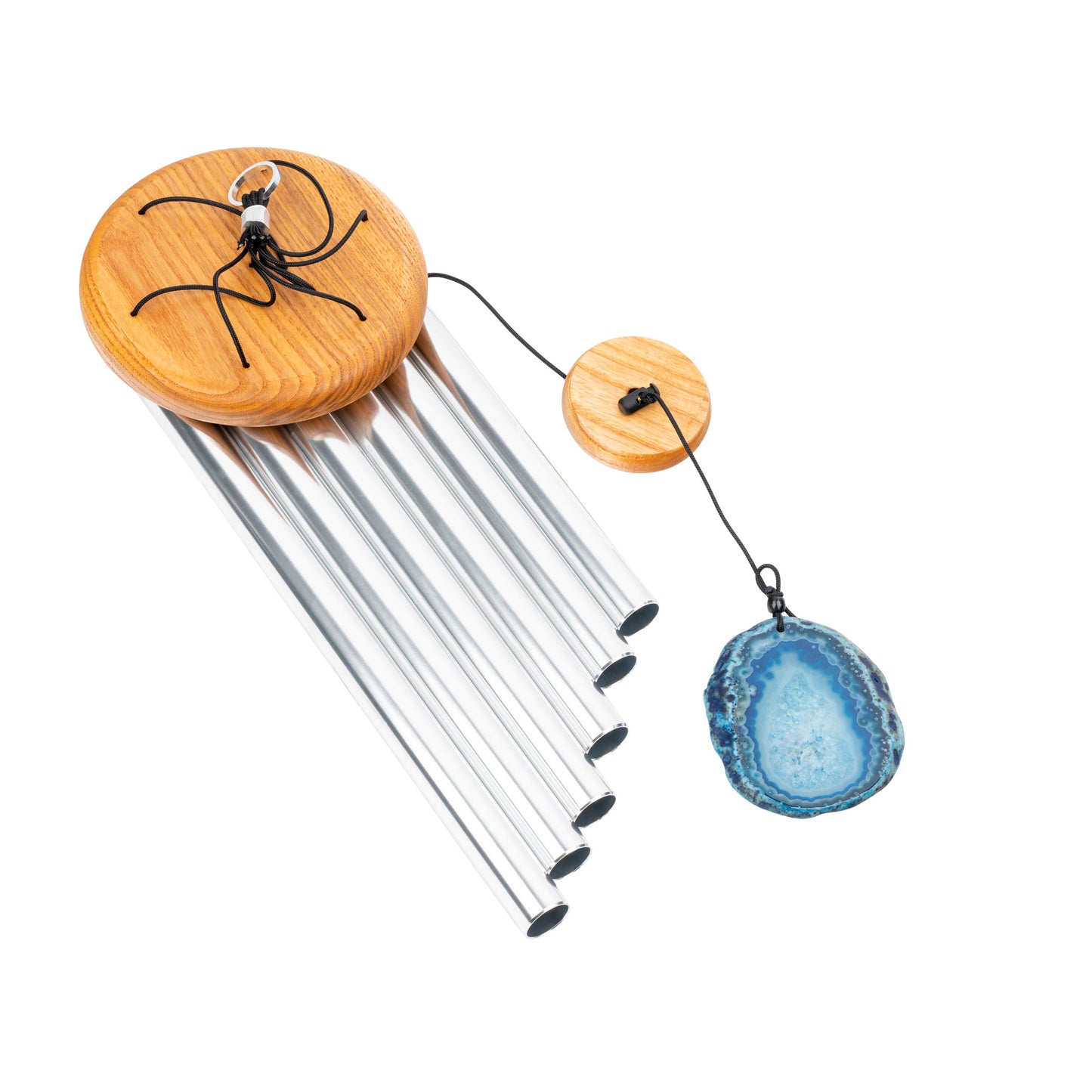 CHIMES SONIC ENERGY AGATE 29", ARGENT