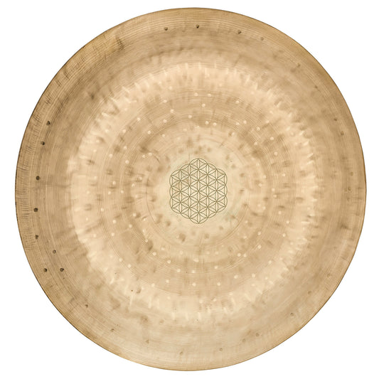Wind gong Sonic Energy FLOWER OF LIFE 12" (30cm), alliage de bronze, fabrication traditionnelle, mailloche et housse incluses