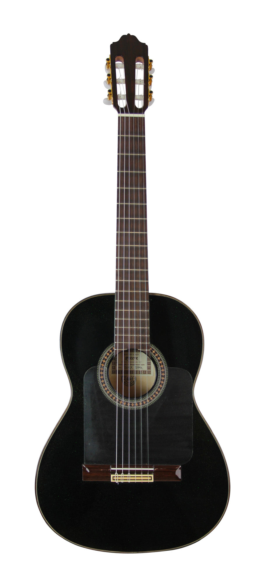 5F BLACKSTAR, Flamenca, table épicéa massif, fond & éclisses sycomore, manche acajou, touche palissandre, noir pailleté