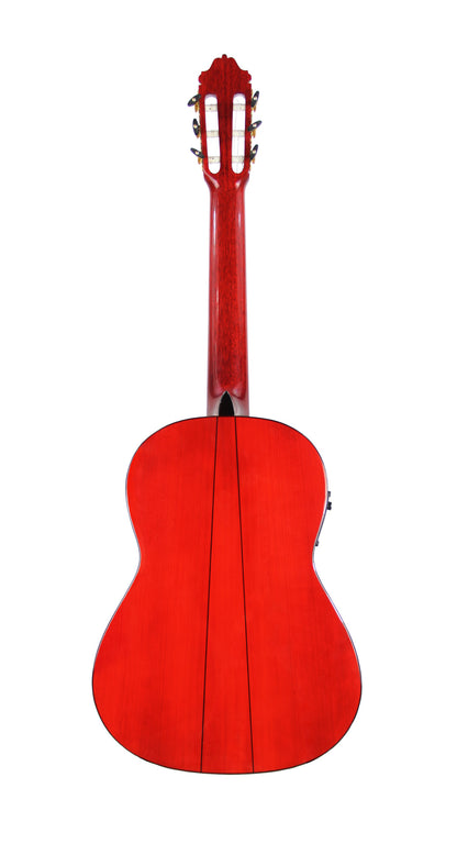 GIPSYKINGS (by André Reyes), Flamenco, table épicéa massif, f/e cyprès massif, EQ Fishman Prefix Pro Blend, rouge brillant