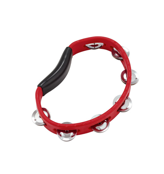 Tambourin Headliner ABS, demi-lune, 1 rangée de cymbales acier inoxydable, rouge