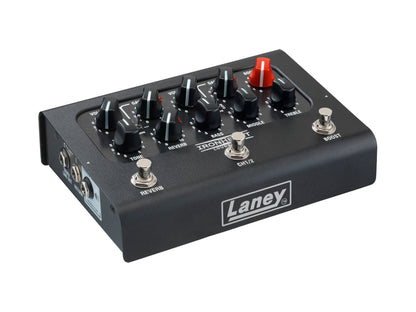 Ampli BCC-LOUDPEDAL-IMM 60W, 2 canaux, égalisation 3 bandes, switch Boost, Reverb, Tone, sortie DI, avec alimentation 24V, noir