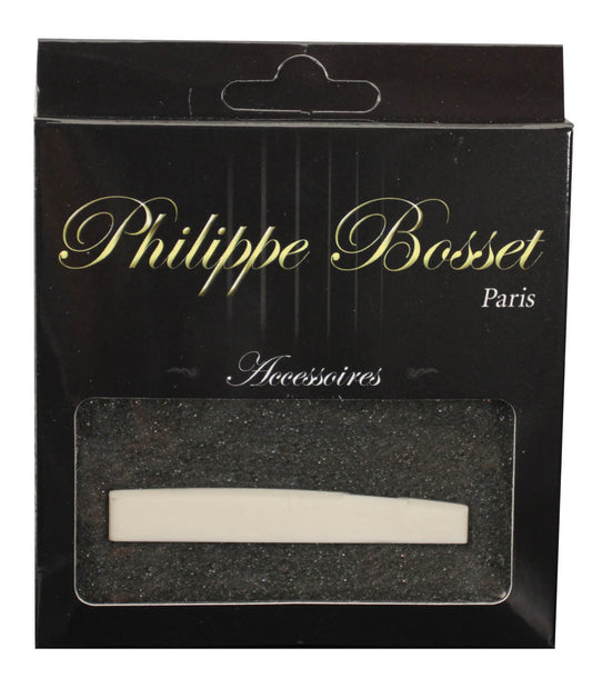 Sillet de chevalet pour guitare folk 12 cordes, os (76 x 3 x 13 mm)