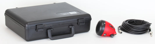 Micro pour harmonica, interrupteur marche/arrêt, commande volume, étui rigide, câble fourni, finition Cherry Bomb