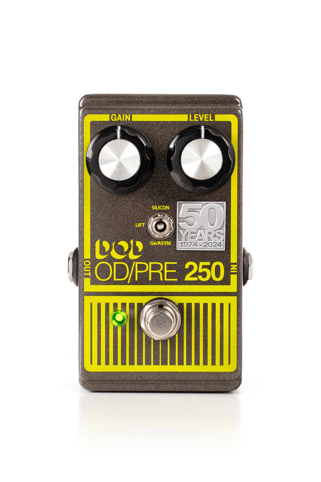 Pédale OVERDRIVE PREAMP 250, Edition limitée 50ème anniversaire, Overdrive avec 3 modes de distorsion, True Bypass, gris