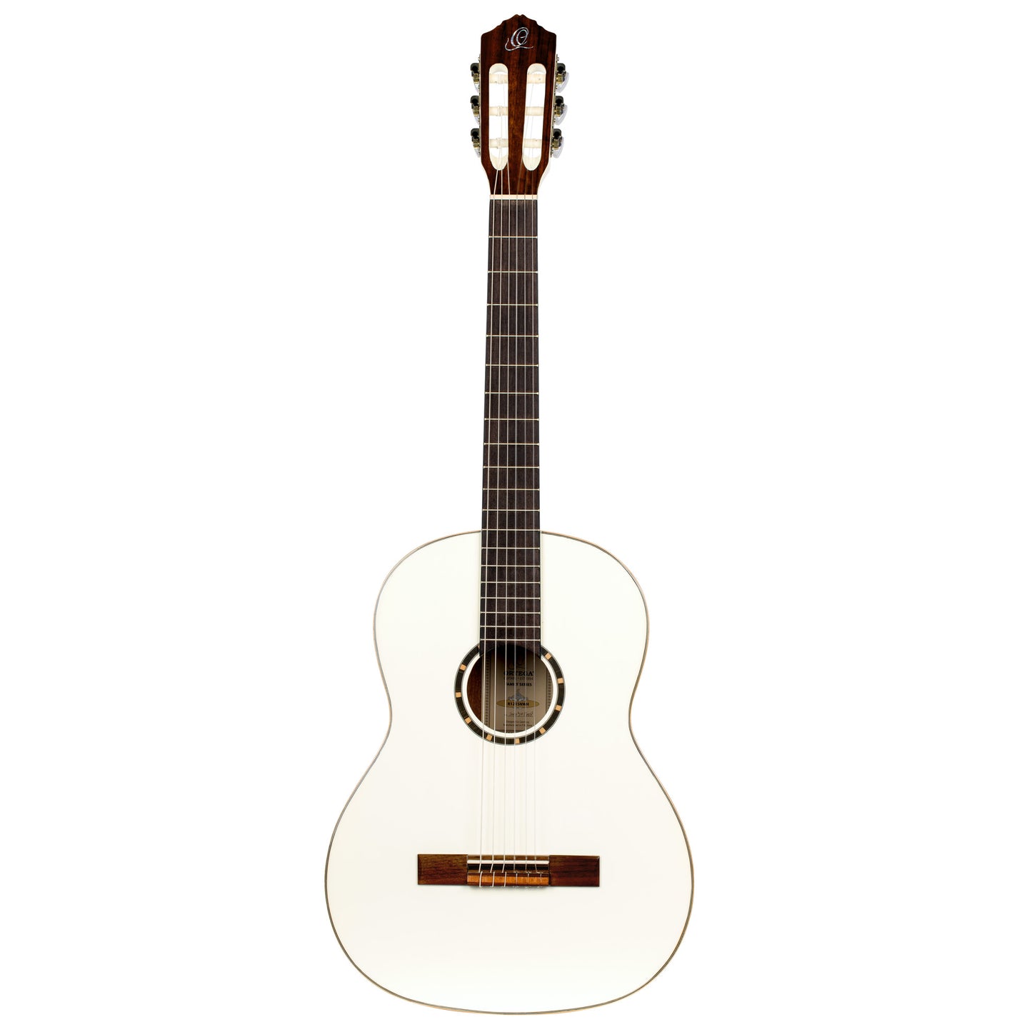 R121SNWH, modèle Slim Neck, table épicéa, fond & éclisses acajou, manche acajou (sillet 48 mm), housse, blanc brillant