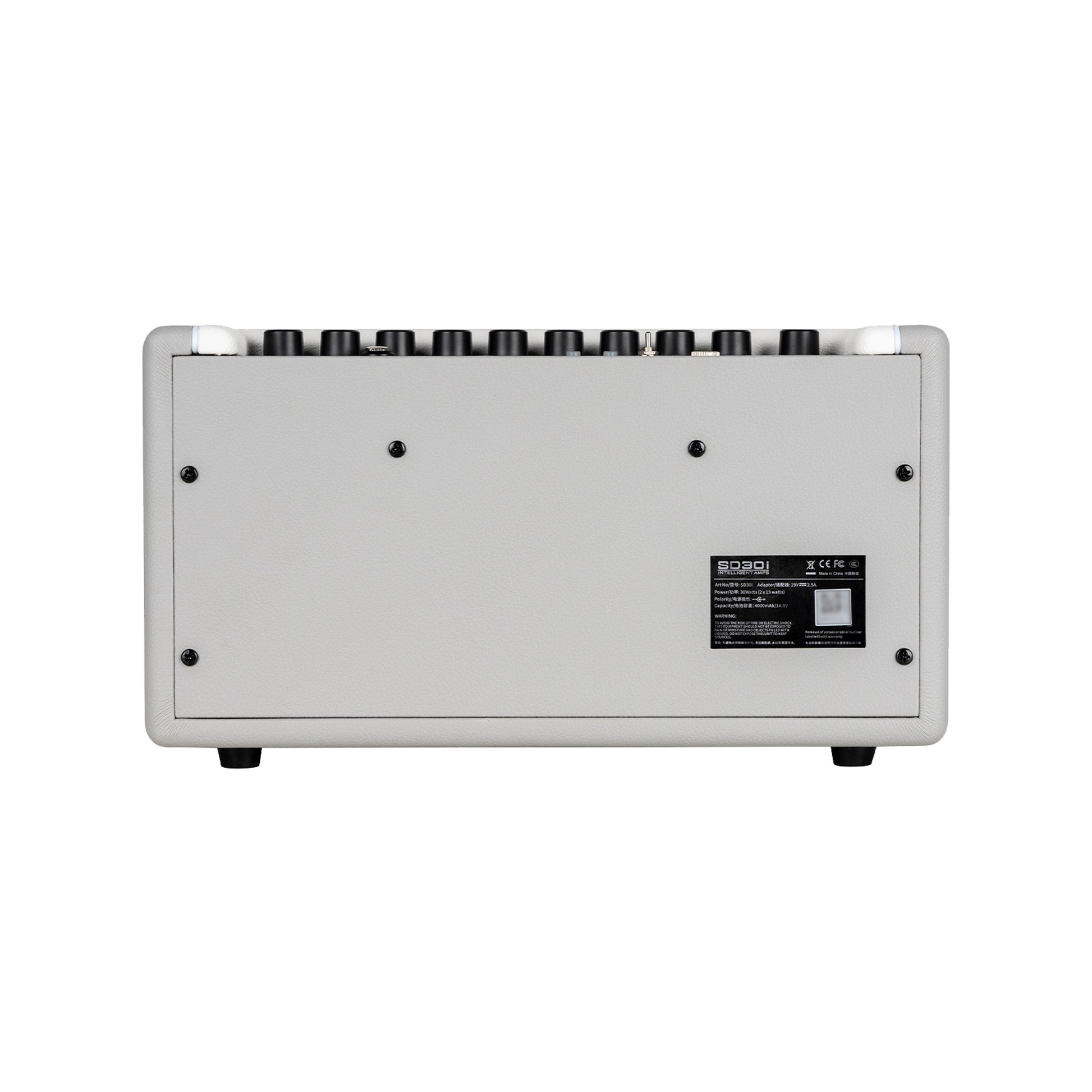 Ampli SD30i, 30W, 2x HP 4", 52 modélisations d'amplis, 25 simulations d'enceintes, 126 effets, sur batterie rechargeable, blanc