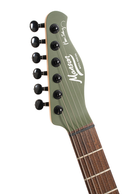MBM-2H-B-SUS, signature Matt Bellamy, corps tilleul, manche érable, micros Manson & Sustainiac,"Kill" bouton, vert olive satiné