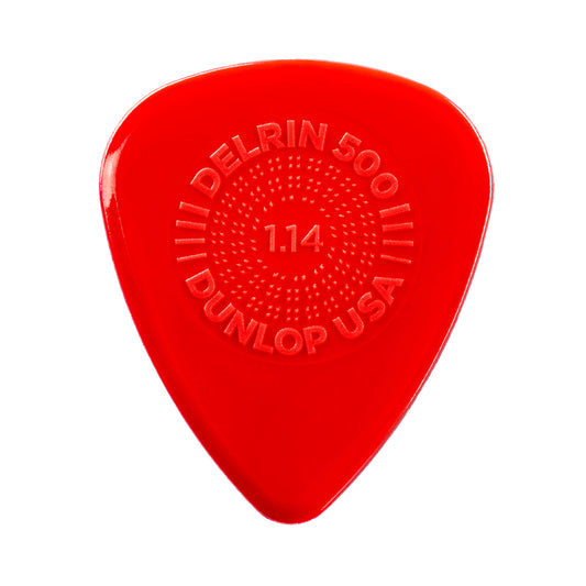 Sachet de 12 médiators Prime Grip DELRIN 500 1.14 mm (rouge)