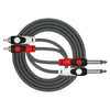 Kirlin 2Xrca-2Xjack Patch Cable 3M Black
