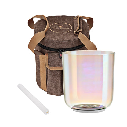 SINGING BOWL SONIC ENERGY ESSENCE CRYSTAL 6" NOTE E4, TRANSPARENT, CHAKRA PLEXUS SOLAIRE