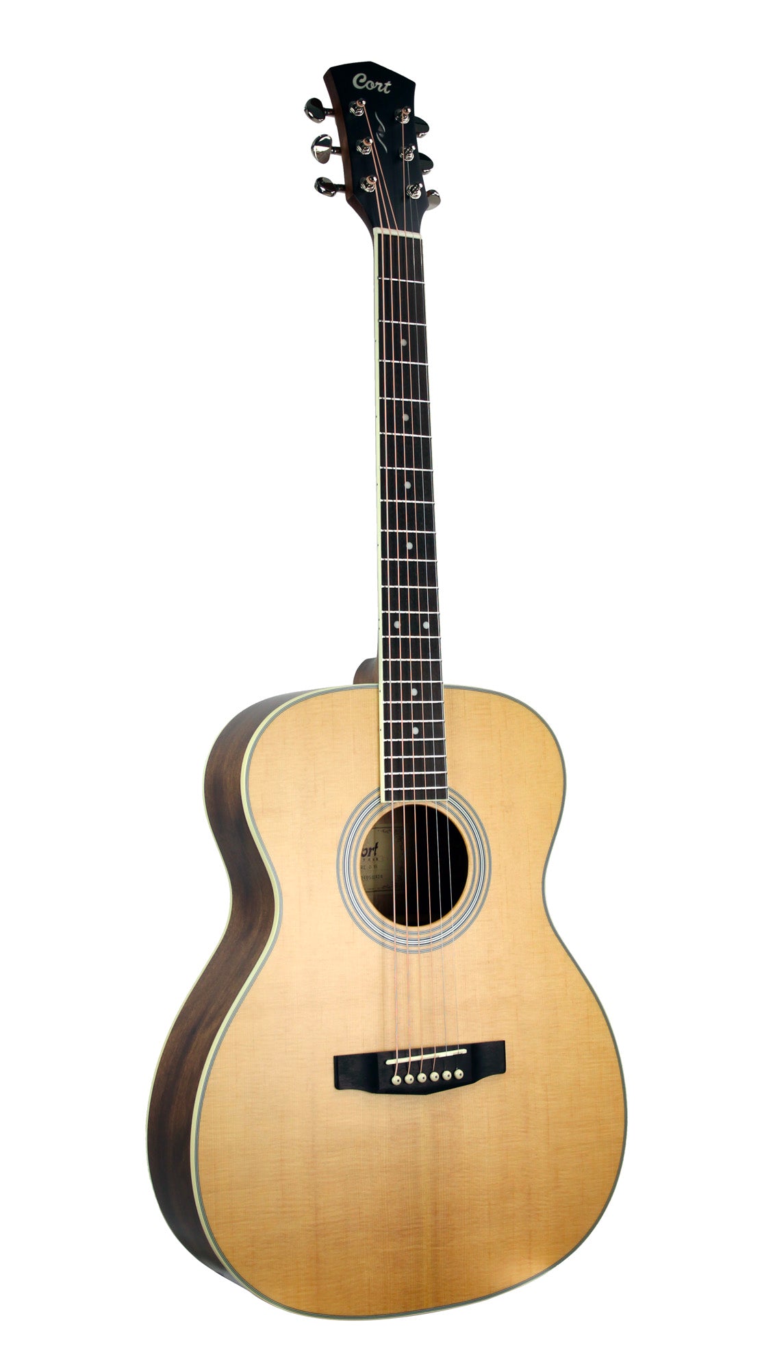 PURE-O, forme OM, table épicéa massif, f/e acajou massif, housse, naturel satiné