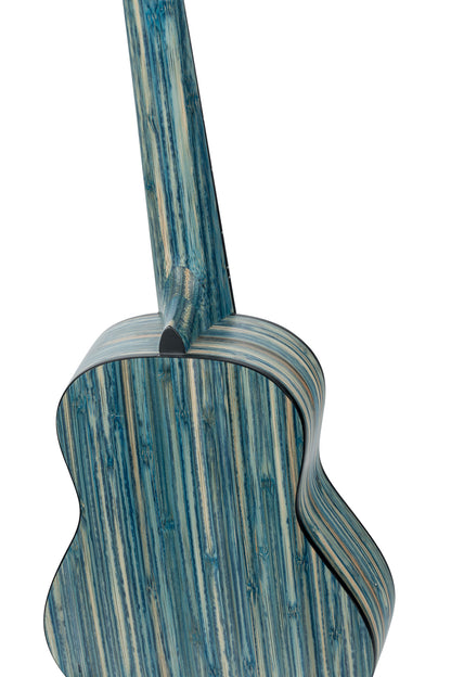 RUSWB-CC, modèle Concert, table bambou massif, fond et éclisses bambou massif, manche bambou, housse, stone washed satiné