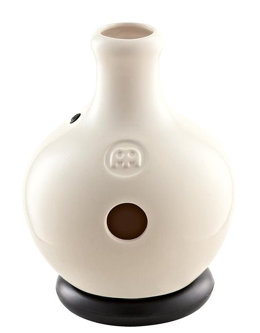 Quinto Ibo Drum céramique, petit, ouverture pour microphone, avec support caoutchouc, blanc