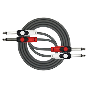 Cable Patch Kirlin 2Xjack 3M Noir