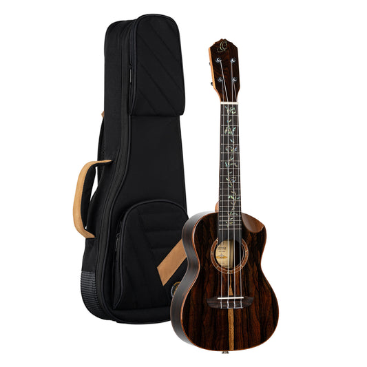 RUET-ZC, modèle Elite Concert pan coupé ergonomique, EQ MagusFly, table ziricote massif, f/e ziricote, naturel brillant