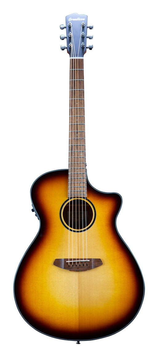 DISCOVERY S CONCERTO EDGEBURST CE, pan coupé, table épicéa sitka massif, f/e acajou, EQ Fishman Presys I, edgeburst