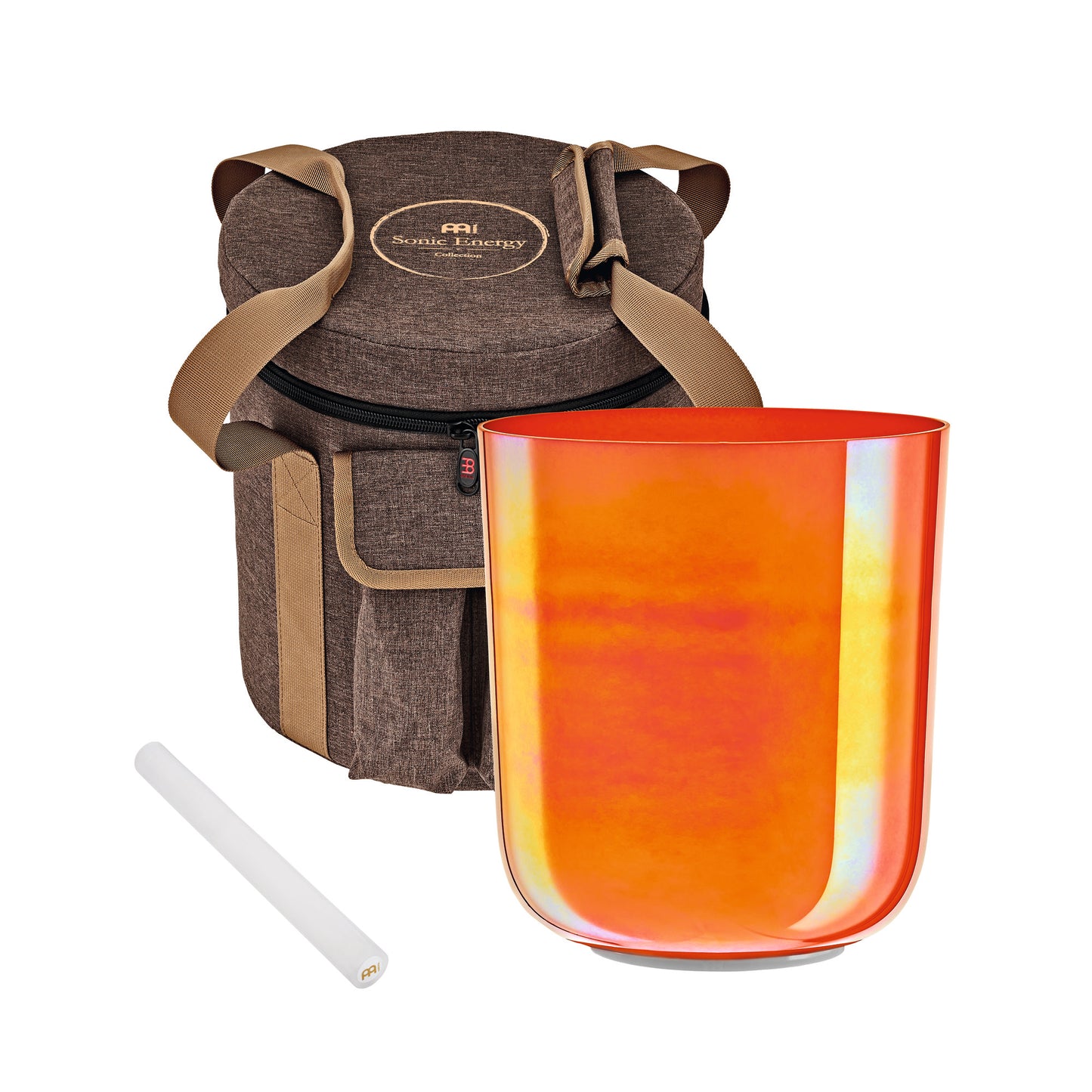 SINGING BOWL SONIC ENERGY ESSENCE CRYSTAL 6.7" NOTE C4, ORANGE, CHAKRA RACINE