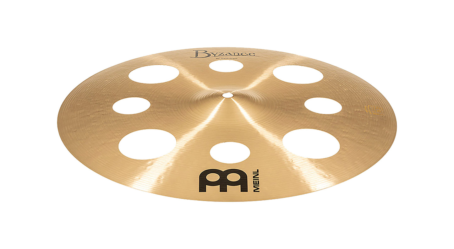 TRASH CRASH MEINL BYZANCE 16" TRADITIONAL, ALLIAGE BRONZE B20, MARTELÉE A LA MAIN, FINITION TRADITIONNELLE