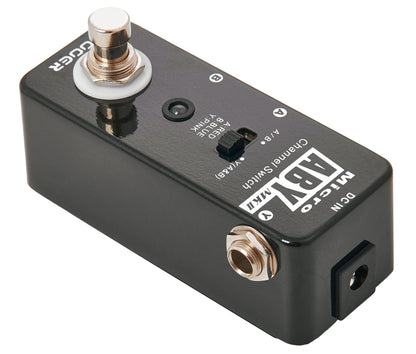 Pédale MICRO ABY MKII, boite AB/Y, boîtier métal, true bypass, noir