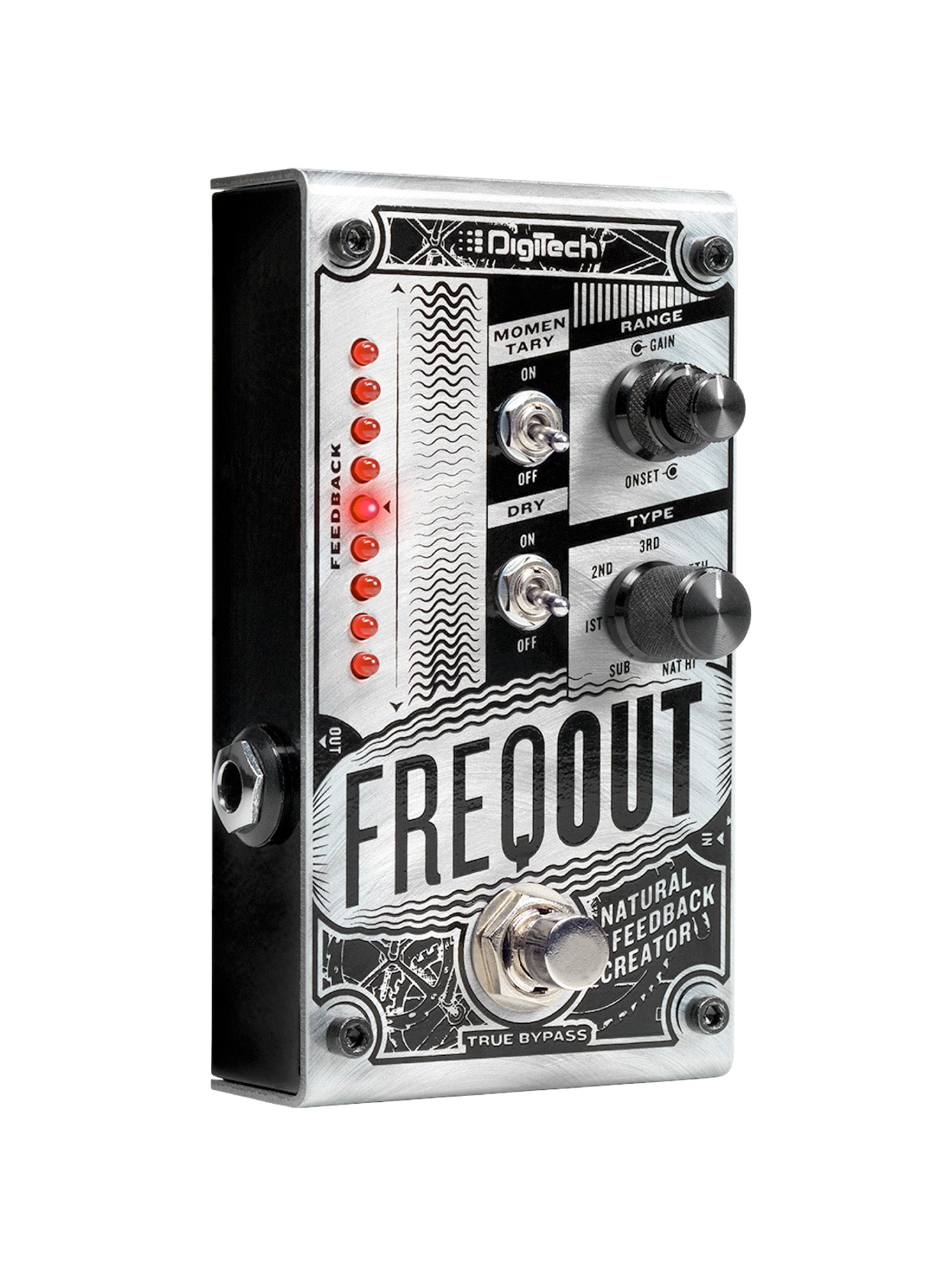 Pédale FREQOUT, créateur de feedback naturel pour guitare électrique, 7 types de larsens harmoniques, métal