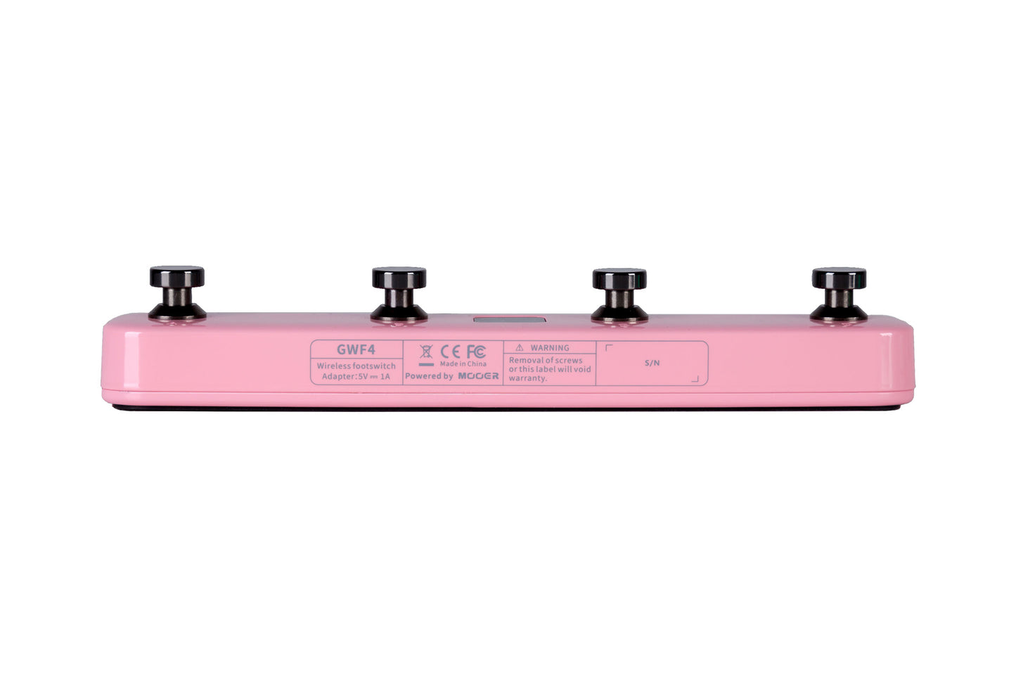 Footswitch sans-fil GWF4 pour guitare GTRS et produits Mooer, 4 interrupteurs, fonctionne sur batterie rechargeable, rose