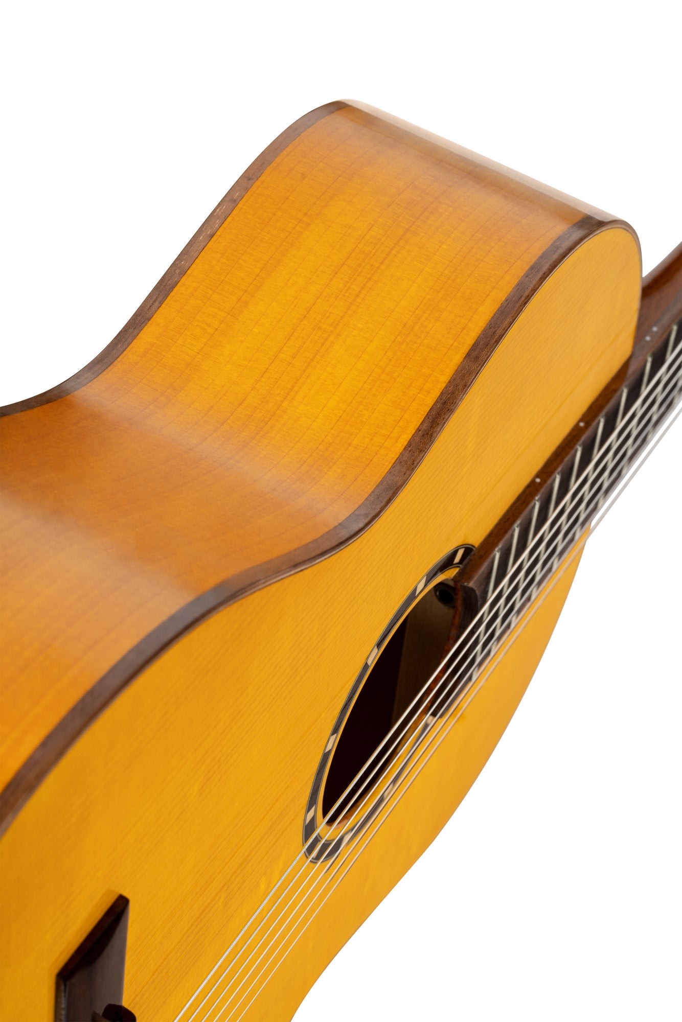 R170F, modèle Flamenco, table épicéa massif, fond & éclisses cyprès, manche acajou, naturel brillant