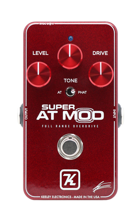 Pédale SUPER AT MOD, série limitée Andy Timmons Signature, overdrive basée sur une BD-2 PHAT Mod, rouge