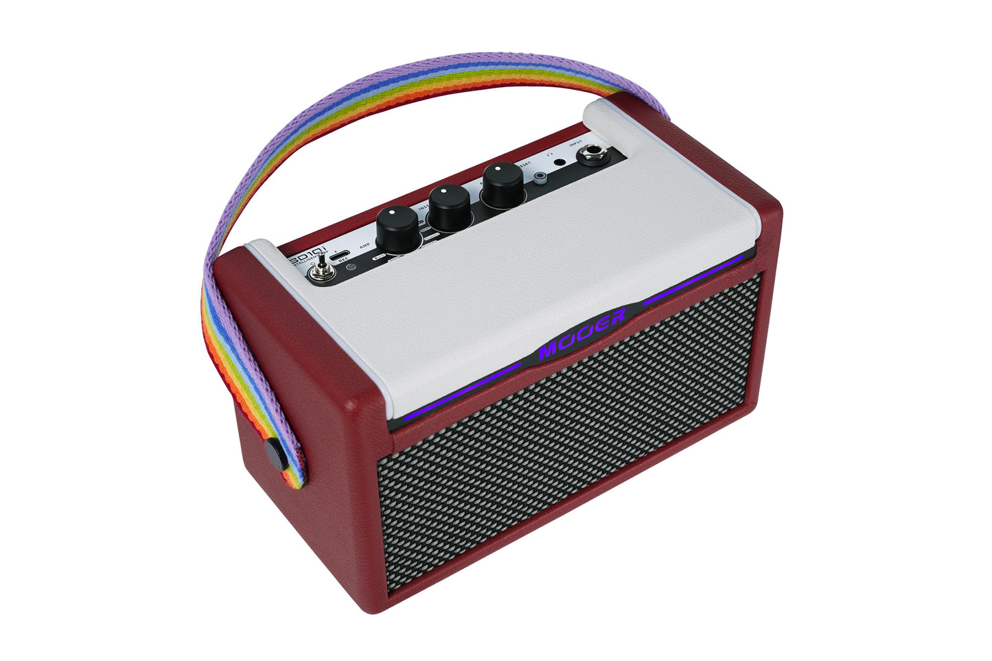 Ampli SD10i, 10W, 2x HP 2", 52 modélisations d'amplis, 25 simulations d'enceintes, 126 effets, sur batterie rechargeable, rouge