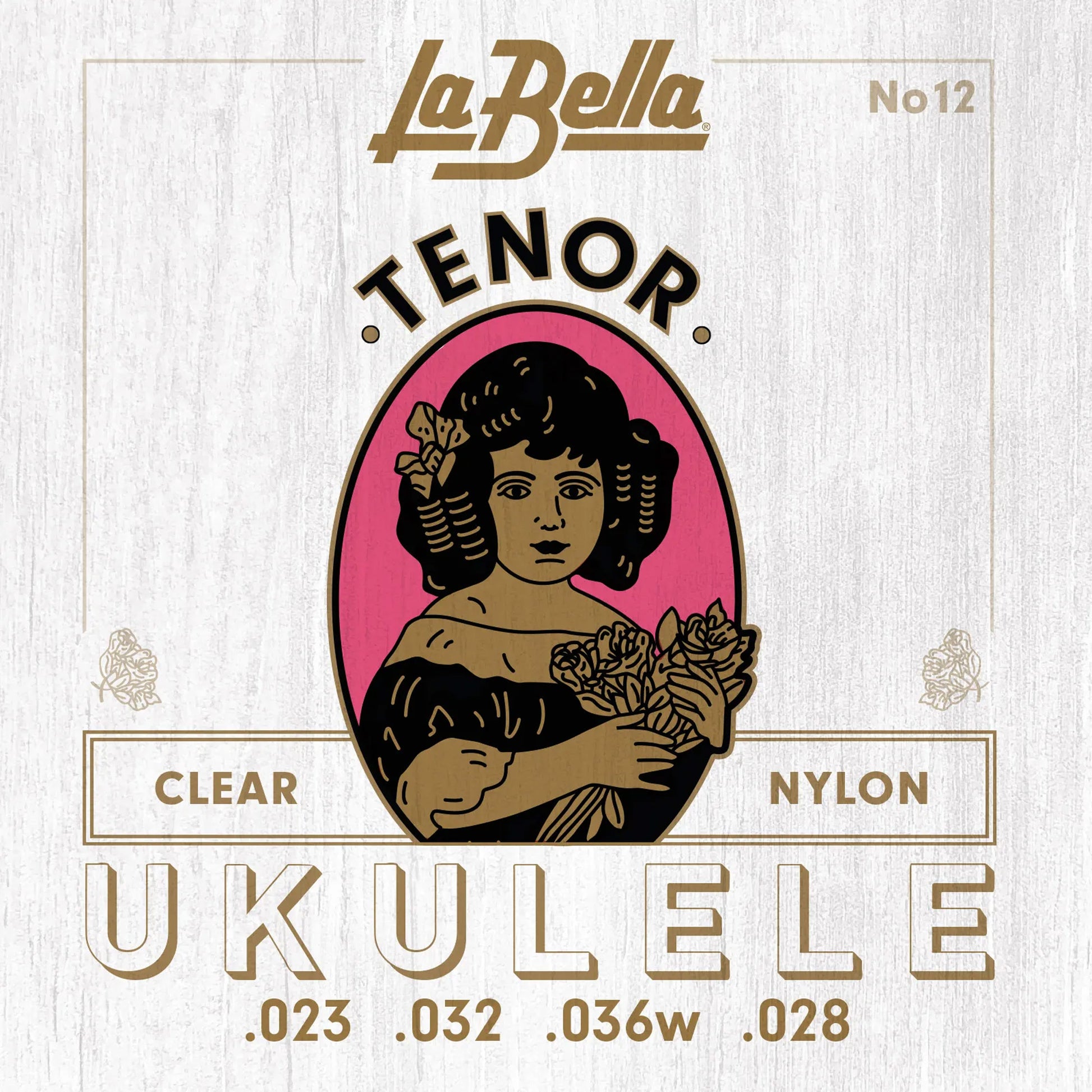 Jeu pour ukulélé ténor NYLON, nylon clair & nylon clair filé aluminium (23-32-36w-28)