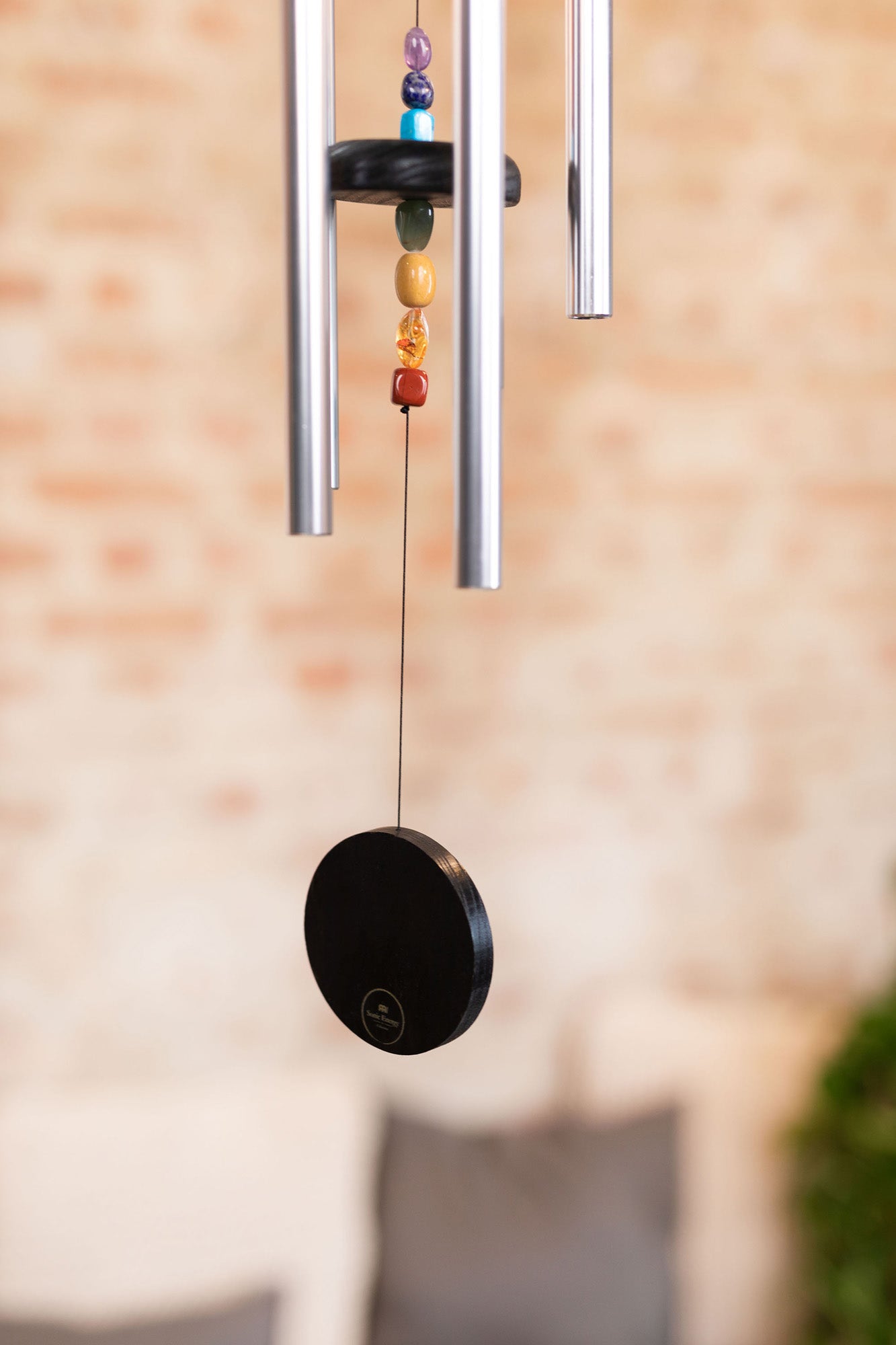 CHIMES SONIC ENERGY CHAKRA 25", ARGENT