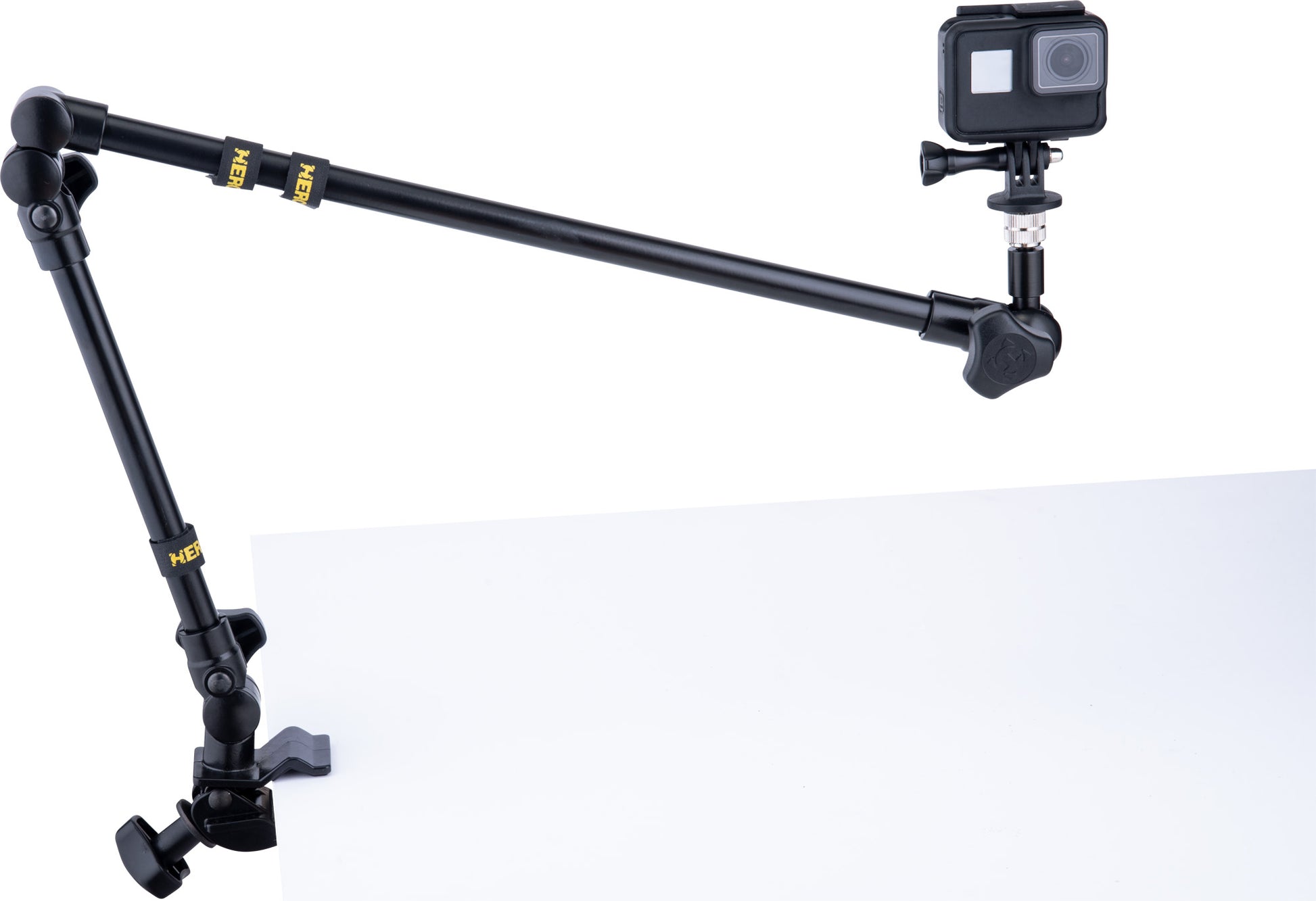 Support pour micro et caméra, attache pour table et pieds ronds ou carrés jusqu'à 3 cm d'épaisseur, noir