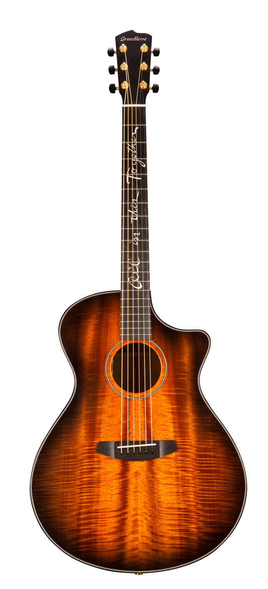 OREGON CONCERTO BOURBON CE JEFF BRIDGES, table myrtlewood massif, f/e myrtlewood massif, EQ LR Baggs EAS VTC, étui, bourbon