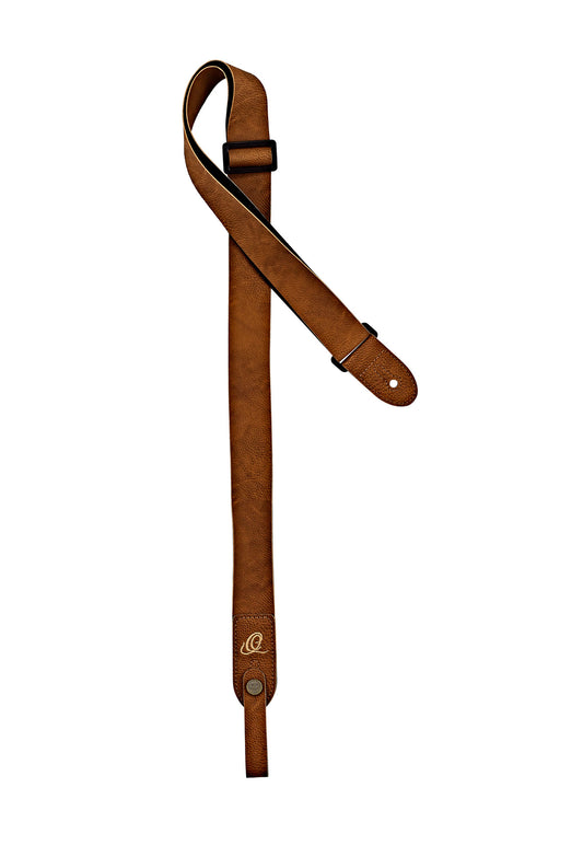 Courroie ukulélé, Vegan, PVC sans phtalate, 100% recyclable, largeur 4 cm, longueur jusqu'à 136 cm, brun clair
